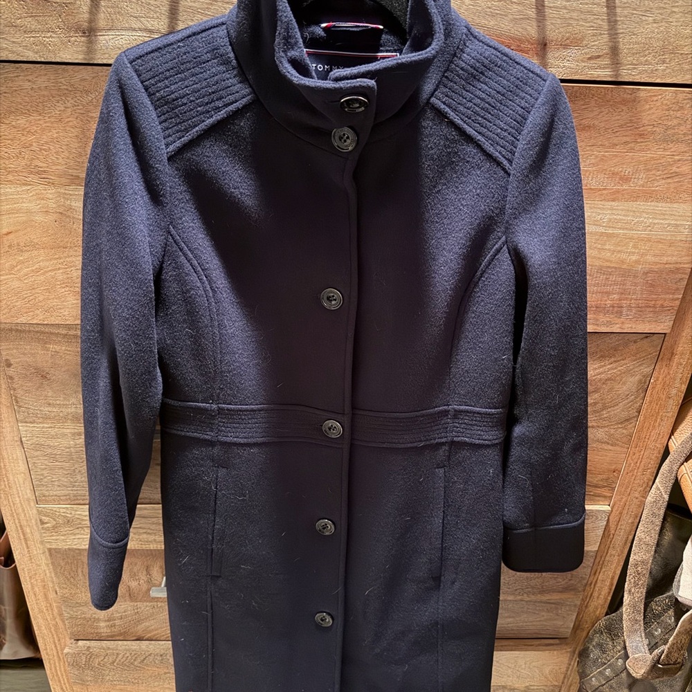 Tommy Hilfiger Lined Wool Coat - Picture 2 of 11
